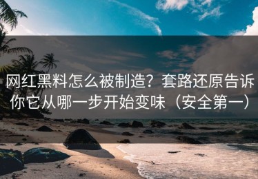 网红黑料怎么被制造？套路还原告诉你它从哪一步开始变味（安全第一）