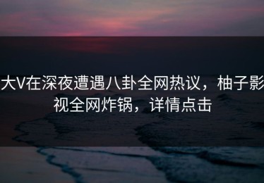 大V在深夜遭遇八卦全网热议，柚子影视全网炸锅，详情点击